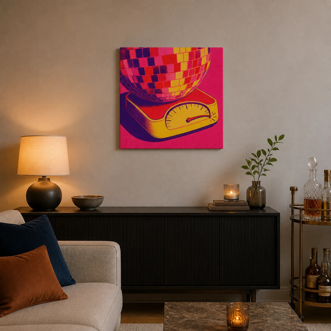 Weight Of The Night Canvas - Living room