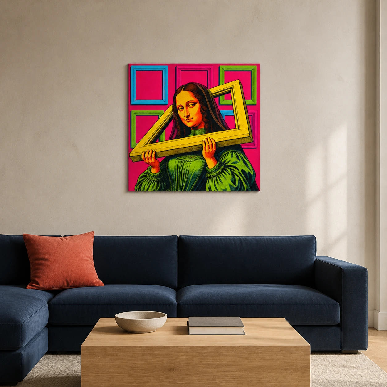 Mona Lisa — Frame Burden Canvas - Lifestyle