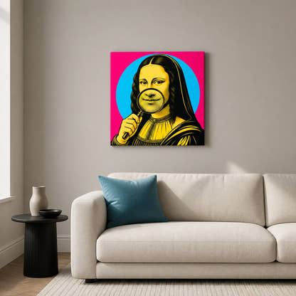 Mona Lisa — Under Scrutiny Canvas - Lifestyle