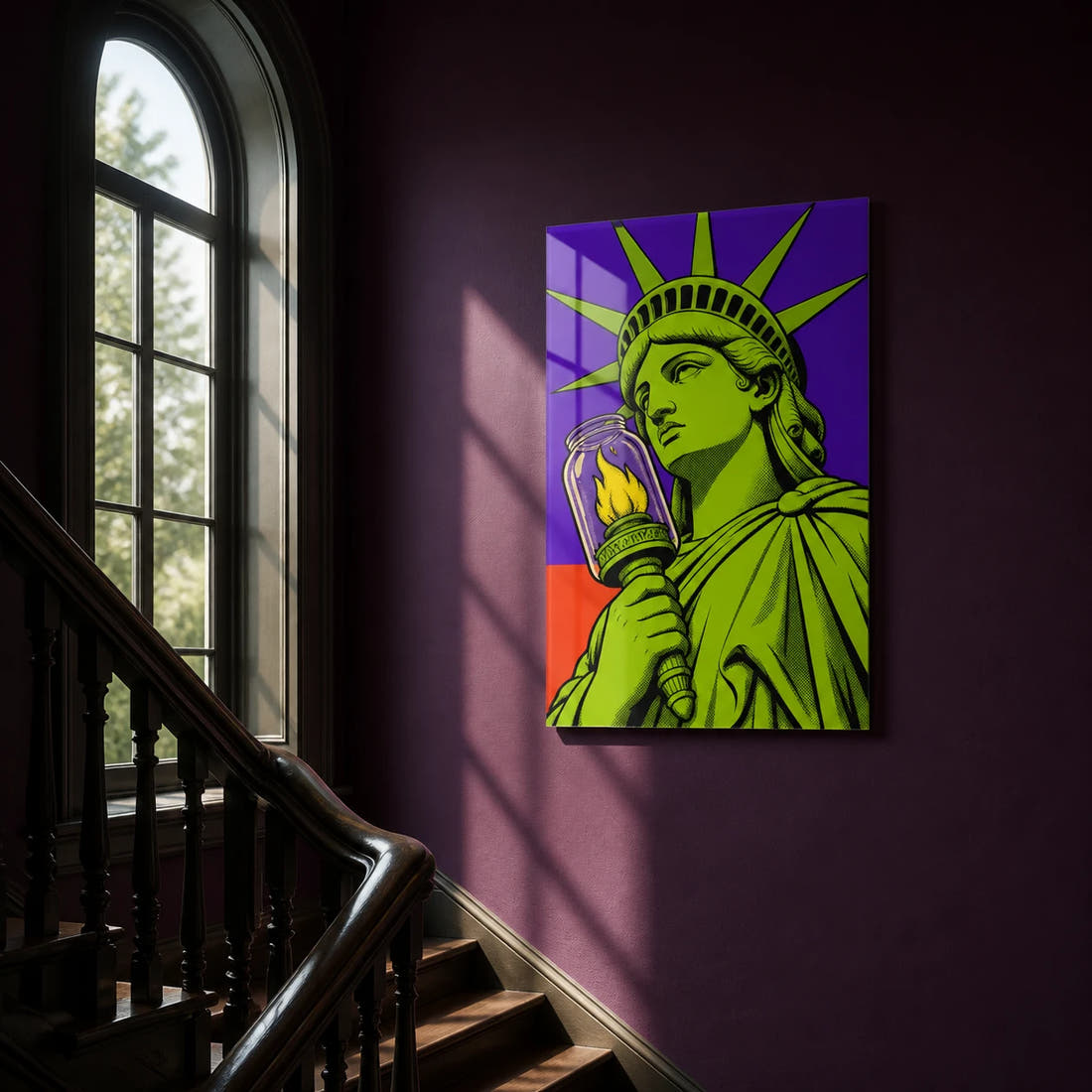 Statue of Liberty — Liberty Under Glass Acrylic Print - Lifestyle