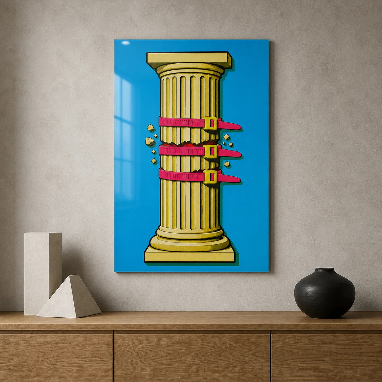 Temporary Support Acrylic Print - Lifestyle
