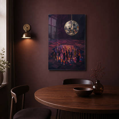 Hidden Dance Floor acrylic print in a dining nook