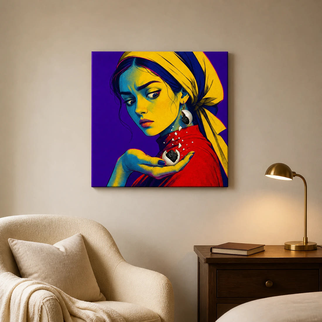 Girl with a Pearl Earring — Broken Prestige Canvas - Lifestyle