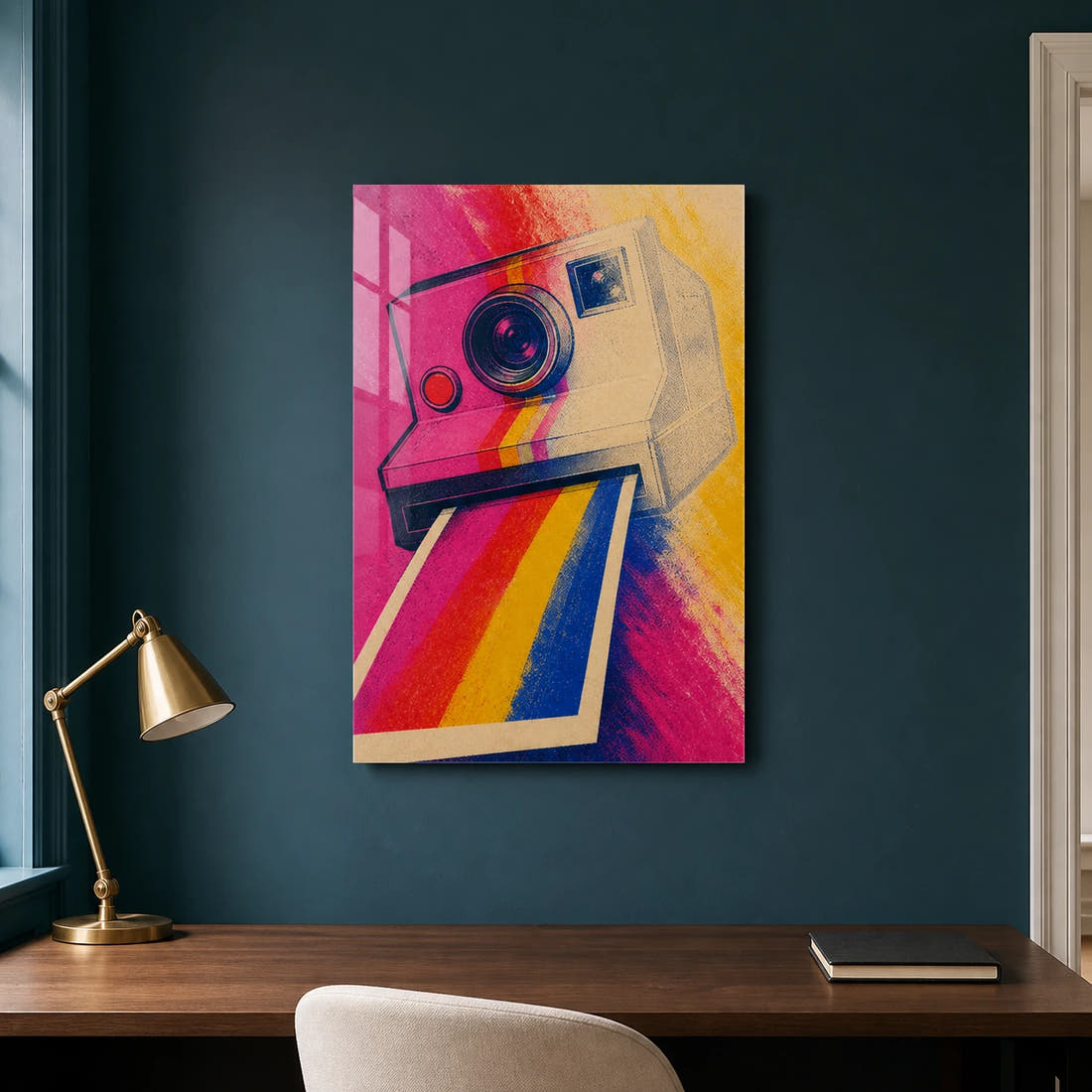 A Path Develops acrylic print in a home office