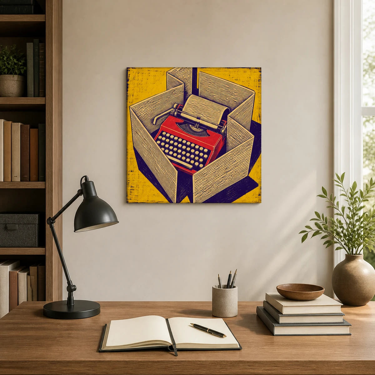 Walls Of Words Canvas - Home office