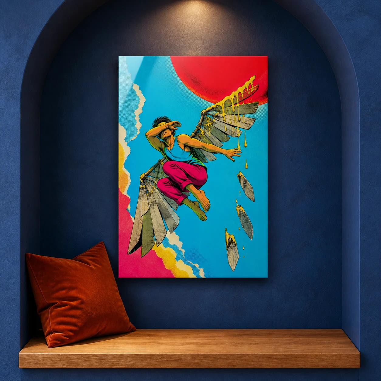 Icarus — Melting Ascent Acrylic Print - Lifestyle