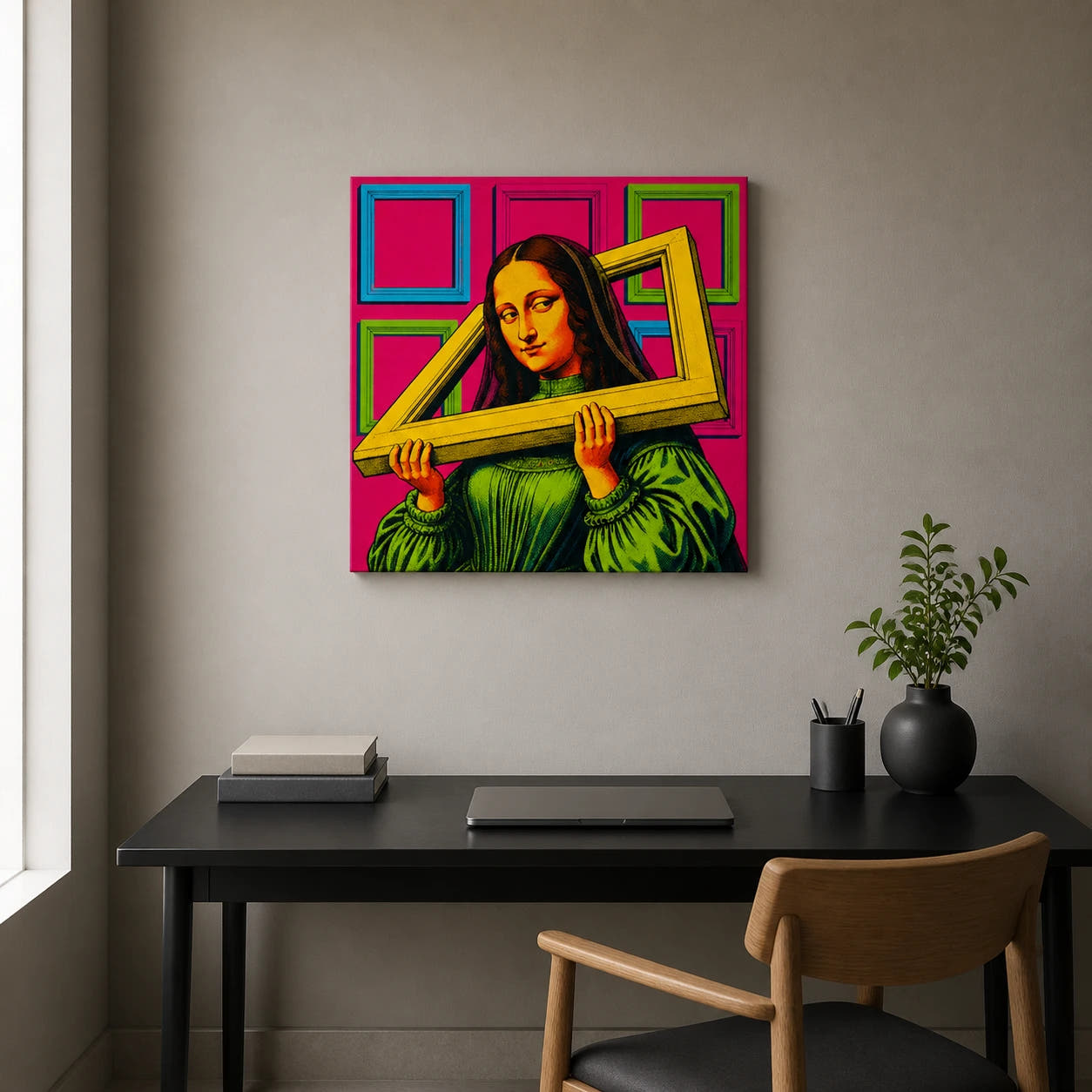 Mona Lisa — Frame Burden Canvas - Lifestyle