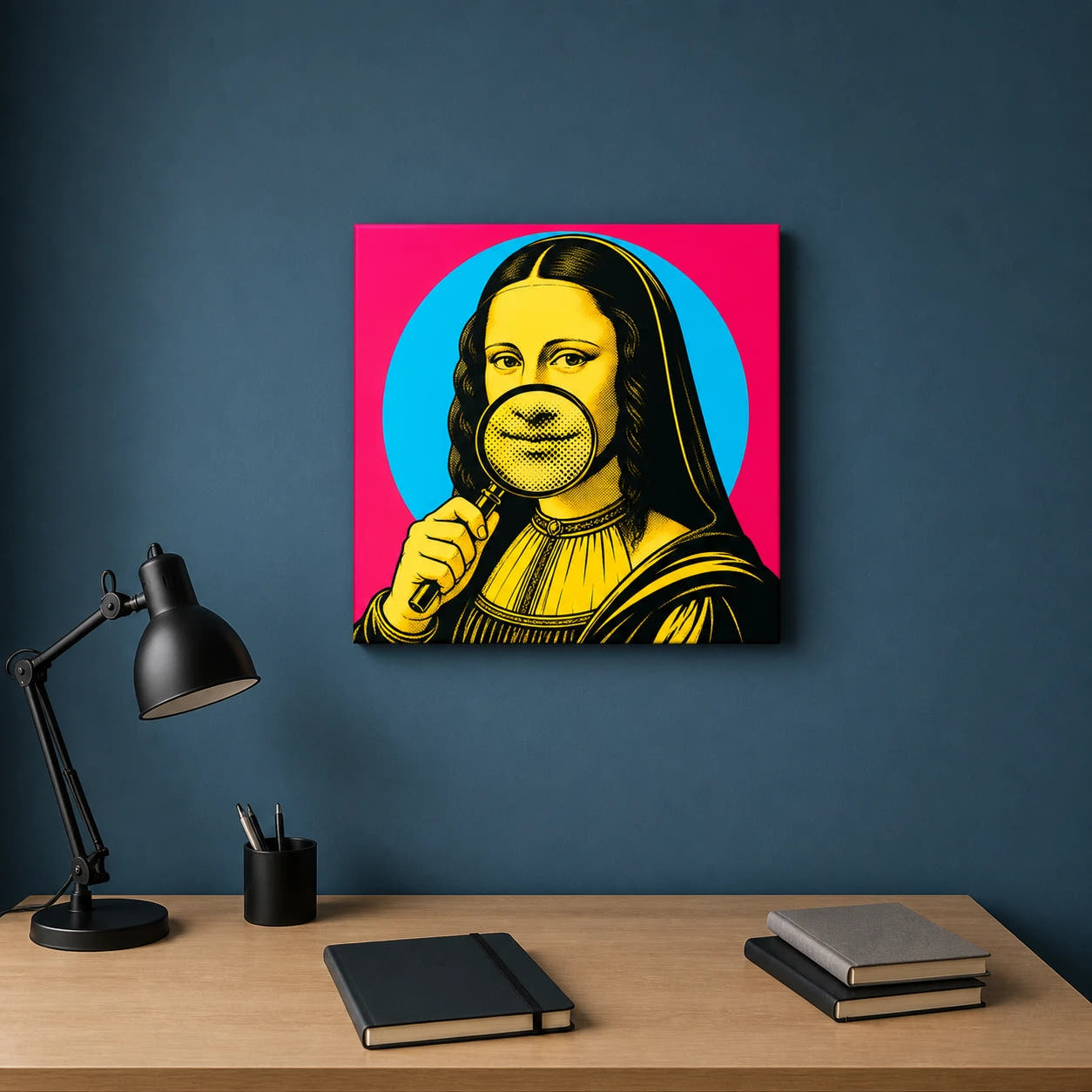 Mona Lisa — Under Scrutiny Canvas - Lifestyle