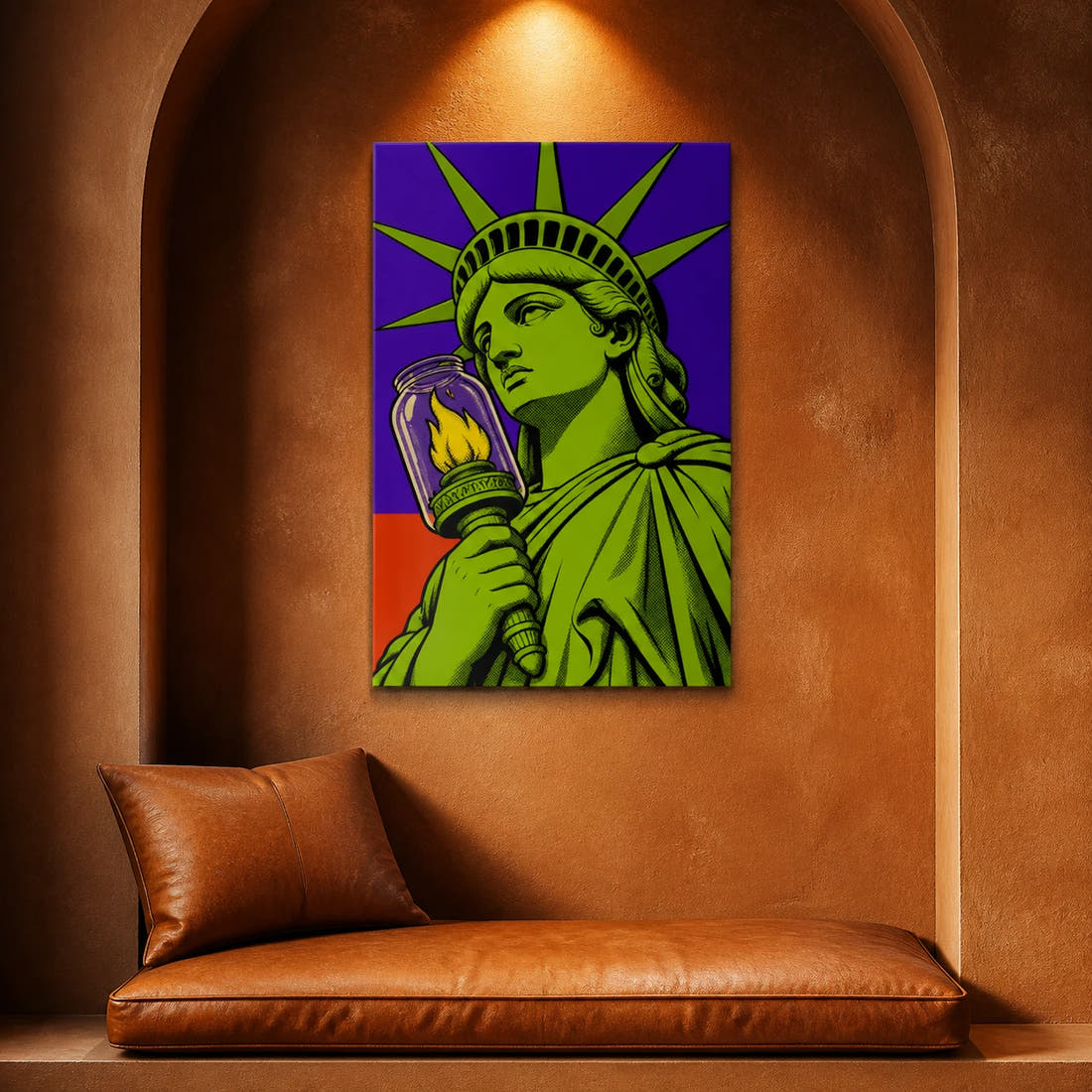Statue of Liberty — Liberty Under Glass Acrylic Print - Lifestyle