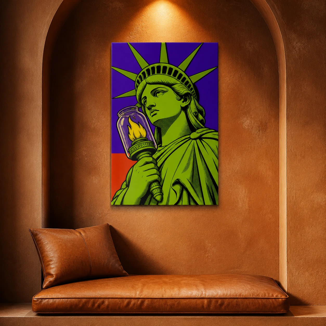 Statue of Liberty — Liberty Under Glass Acrylic Print - Lifestyle
