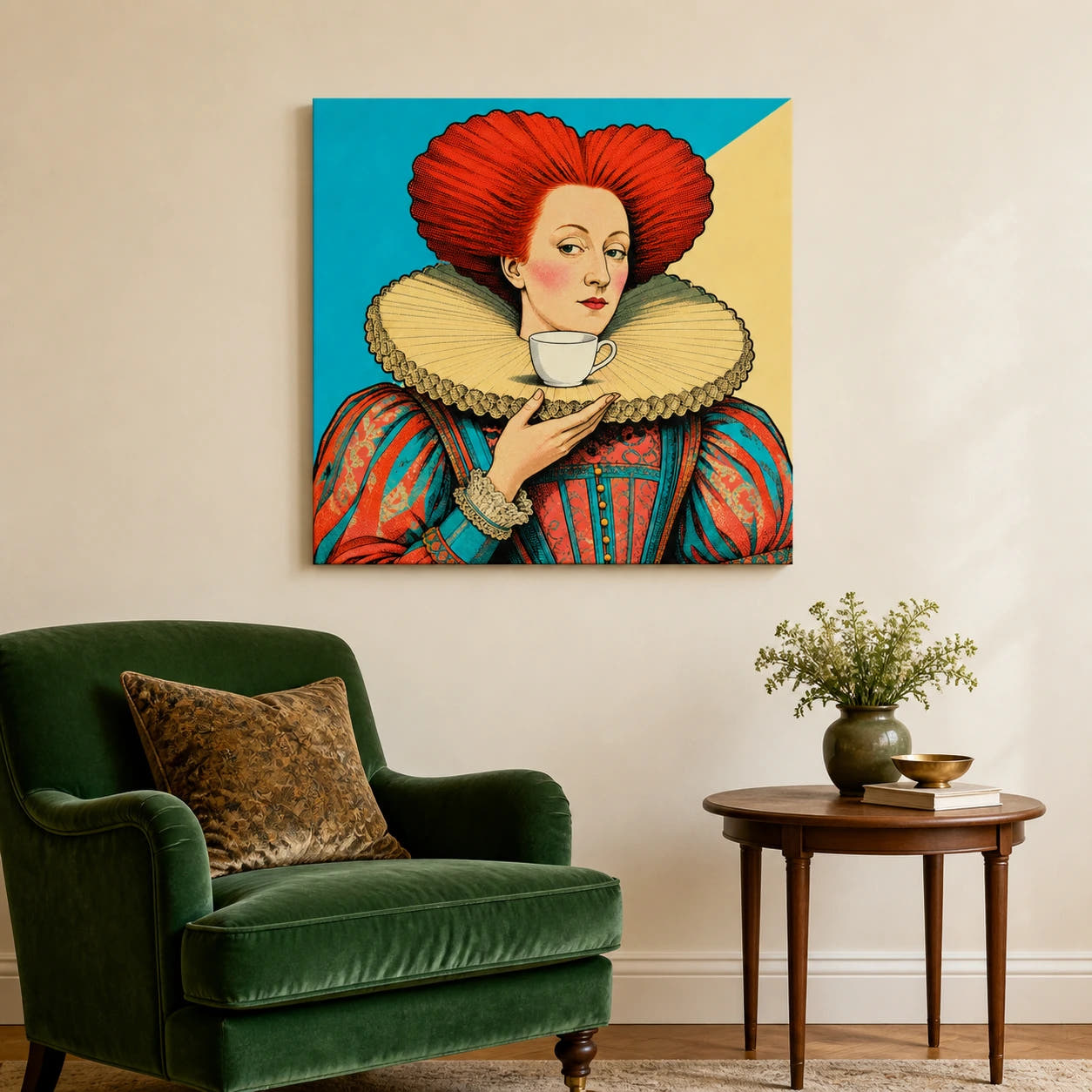 Elizabeth I — Ruff as Saucer Canvas - Lifestyle