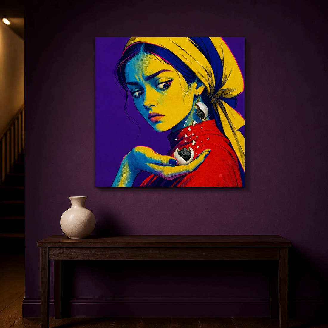 Girl with a Pearl Earring — Broken Prestige Canvas - Lifestyle