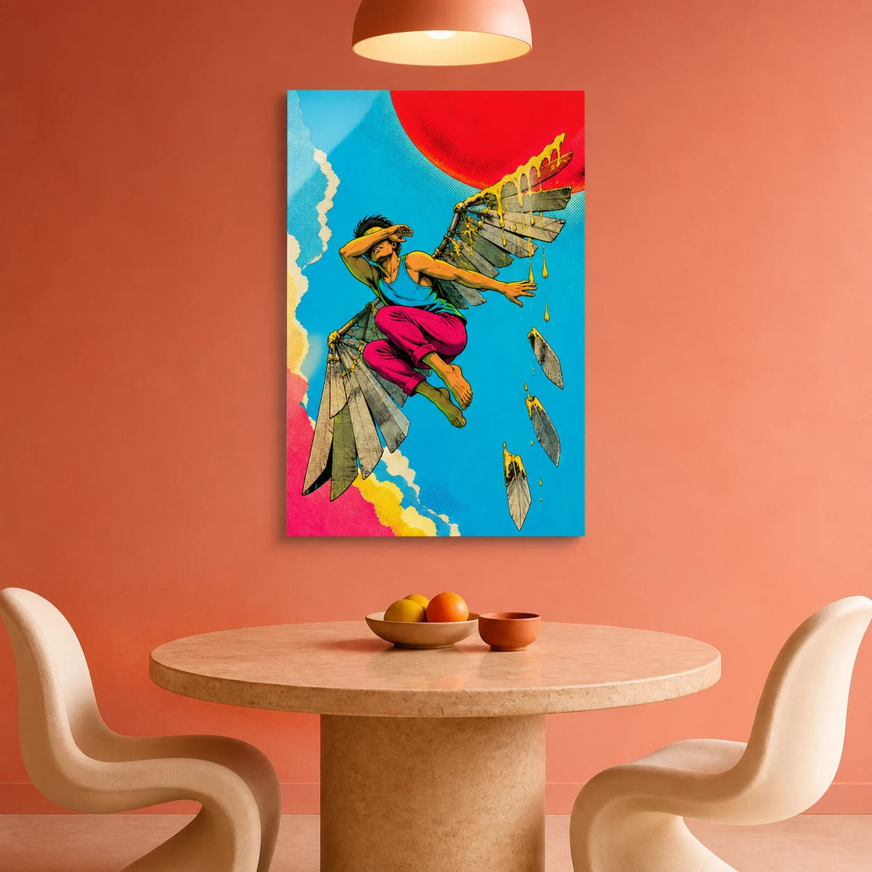 Icarus — Melting Ascent Acrylic Print - Lifestyle