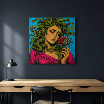 Medusa — Stone Flower Canvas - Lifestyle