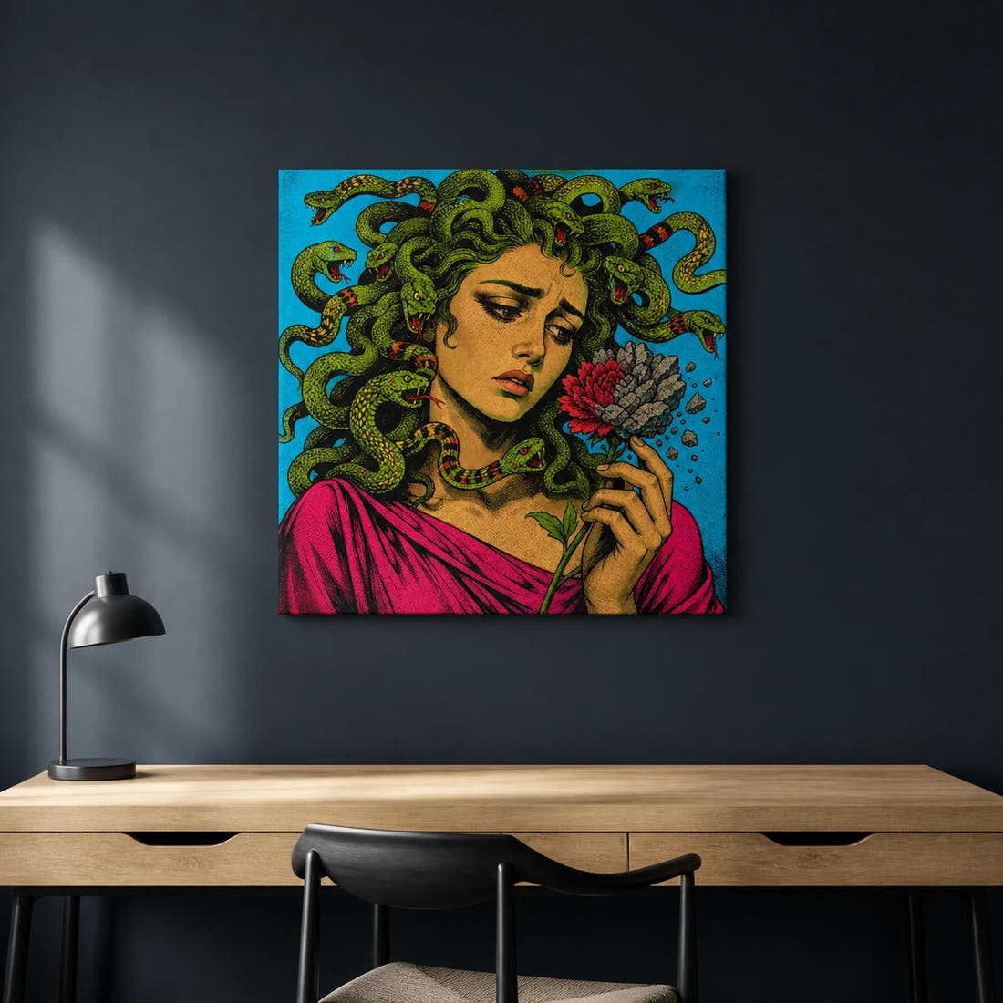 Medusa — Stone Flower Canvas - Lifestyle