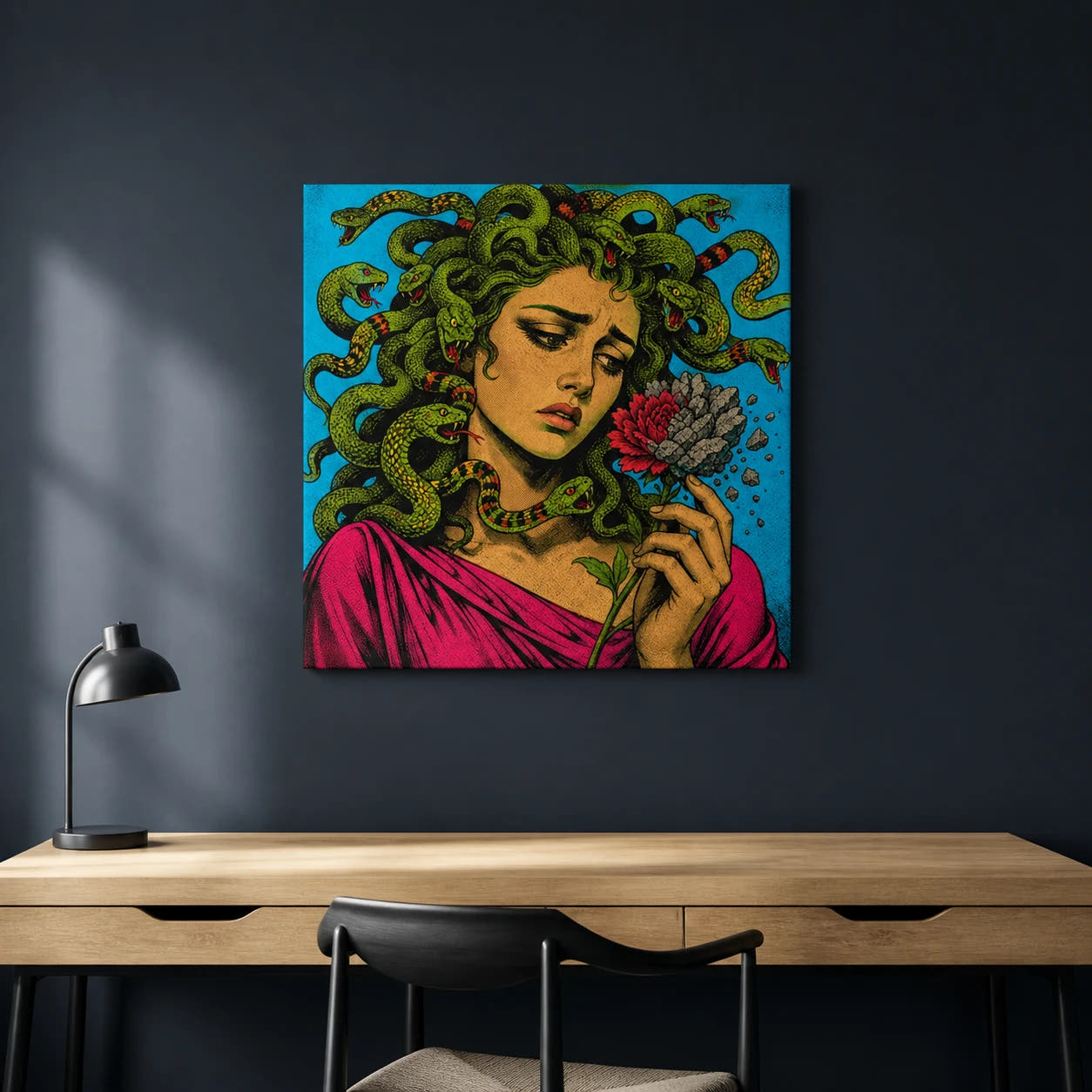 Medusa — Stone Flower Canvas - Lifestyle