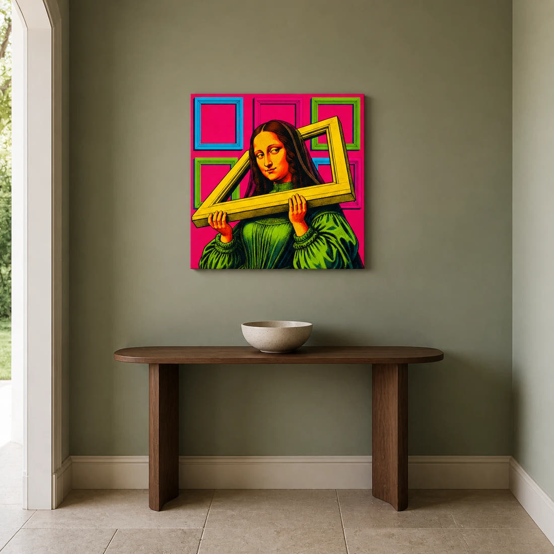 Mona Lisa — Frame Burden Canvas - Lifestyle