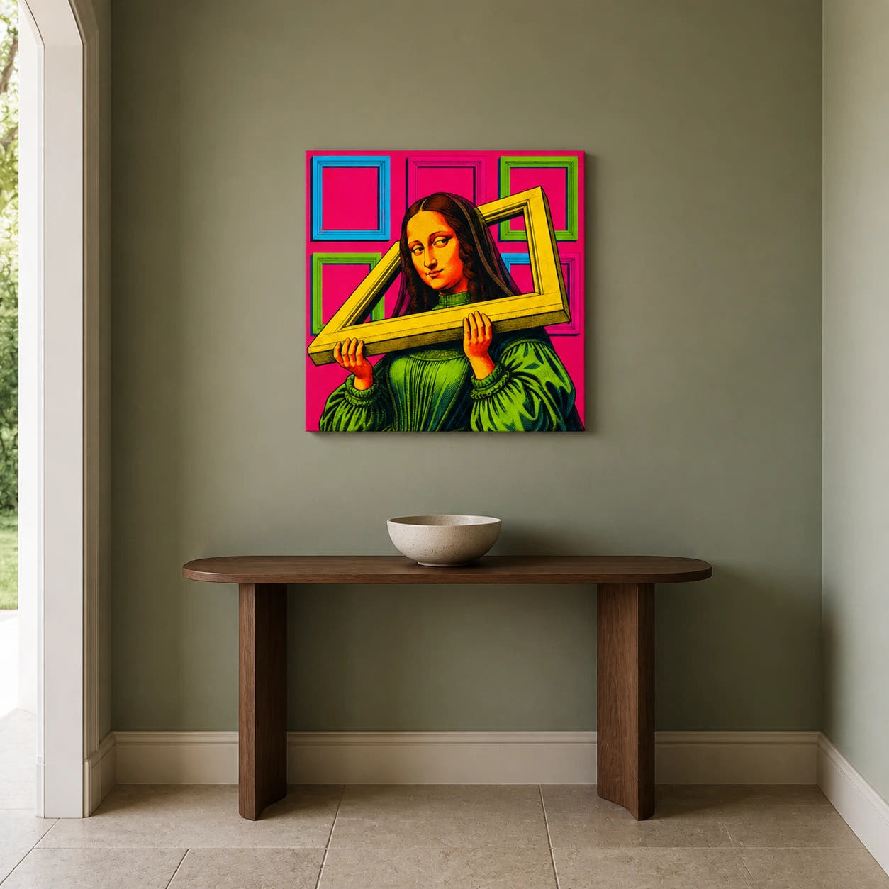 Mona Lisa — Frame Burden Canvas - Lifestyle