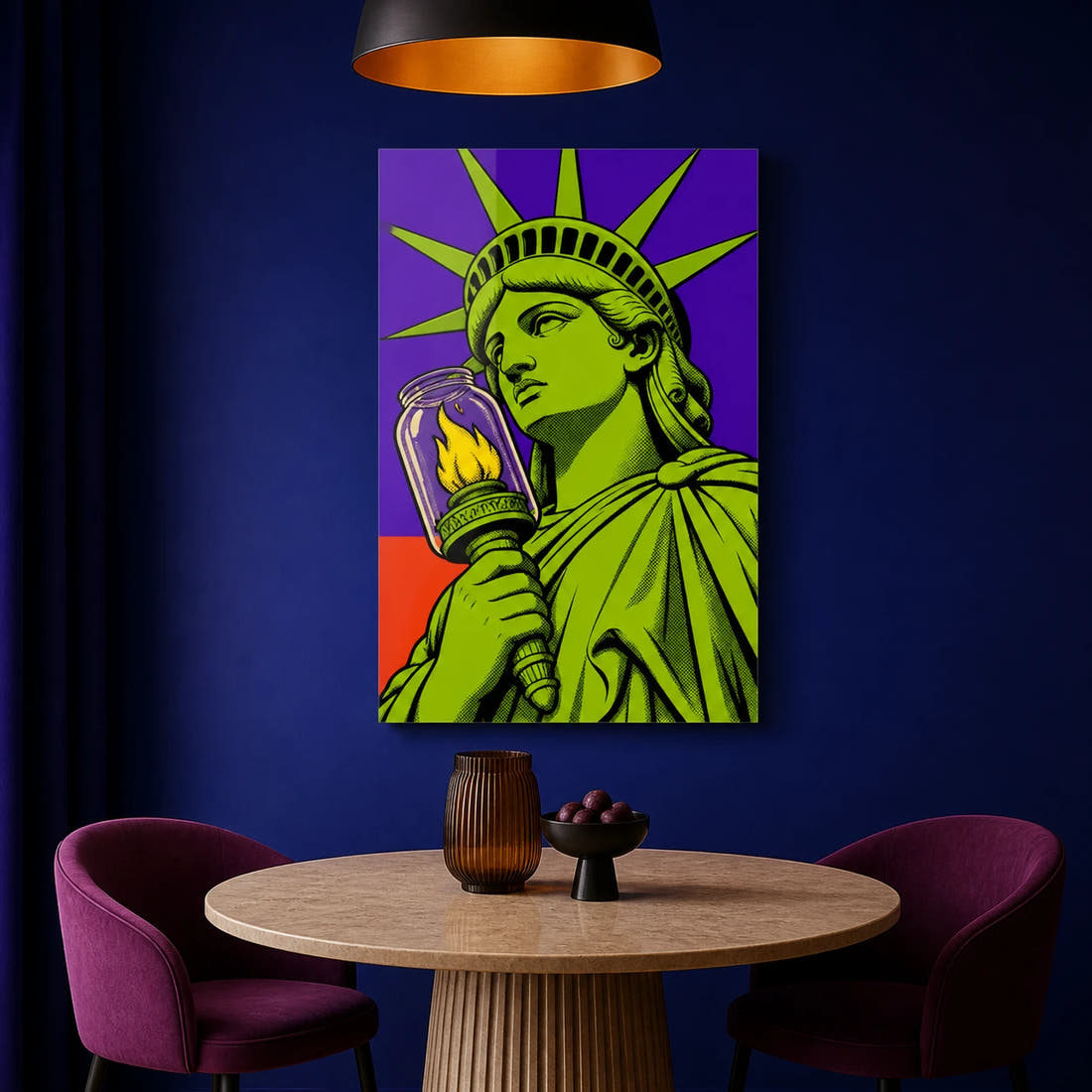 Statue of Liberty — Liberty Under Glass Acrylic Print - Lifestyle