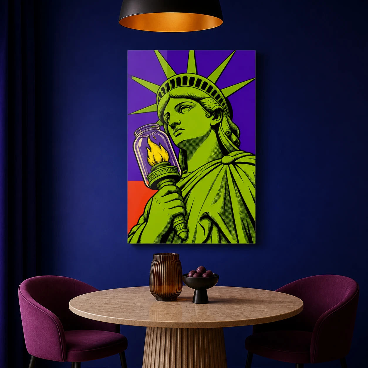 Statue of Liberty — Liberty Under Glass Acrylic Print - Lifestyle