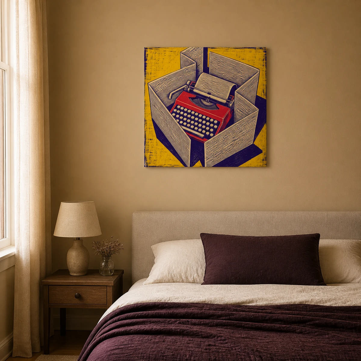Walls Of Words Canvas - Bedroom