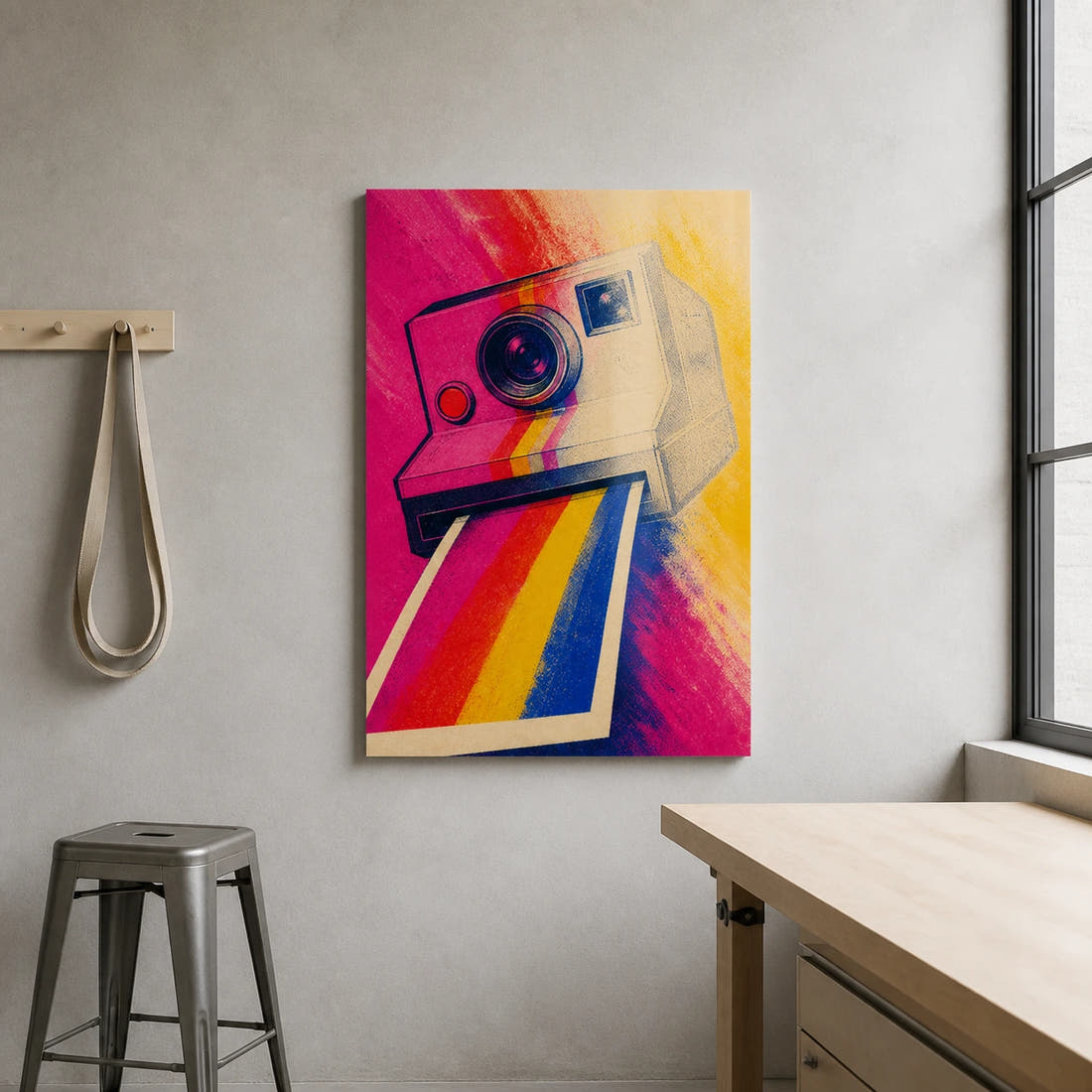A Path Develops acrylic print in a creative studio