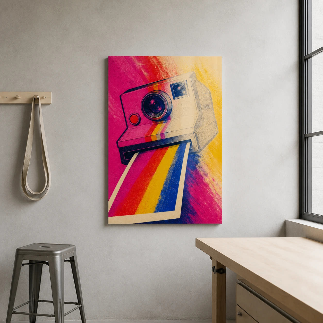 A Path Develops acrylic print in a creative studio