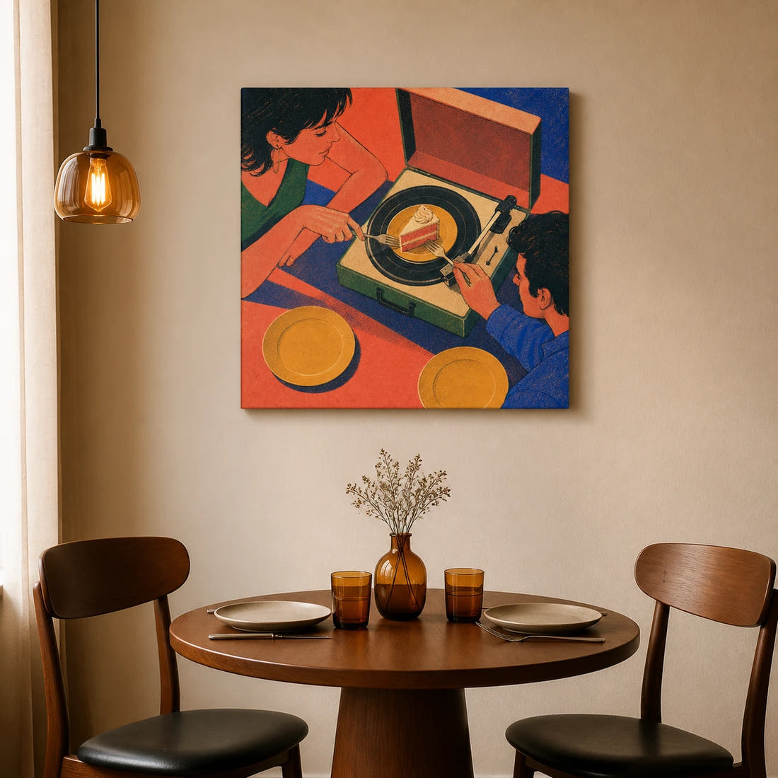 The Last Slice Canvas - Dining Area Pendant