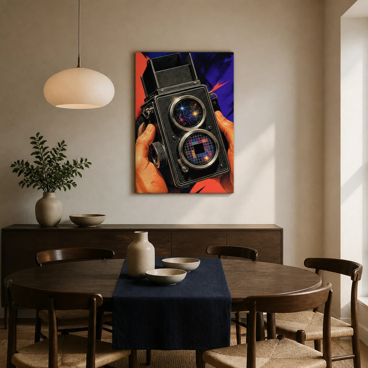 Cosmic Twin-Lens Camera Canvas - Dining and kitchen