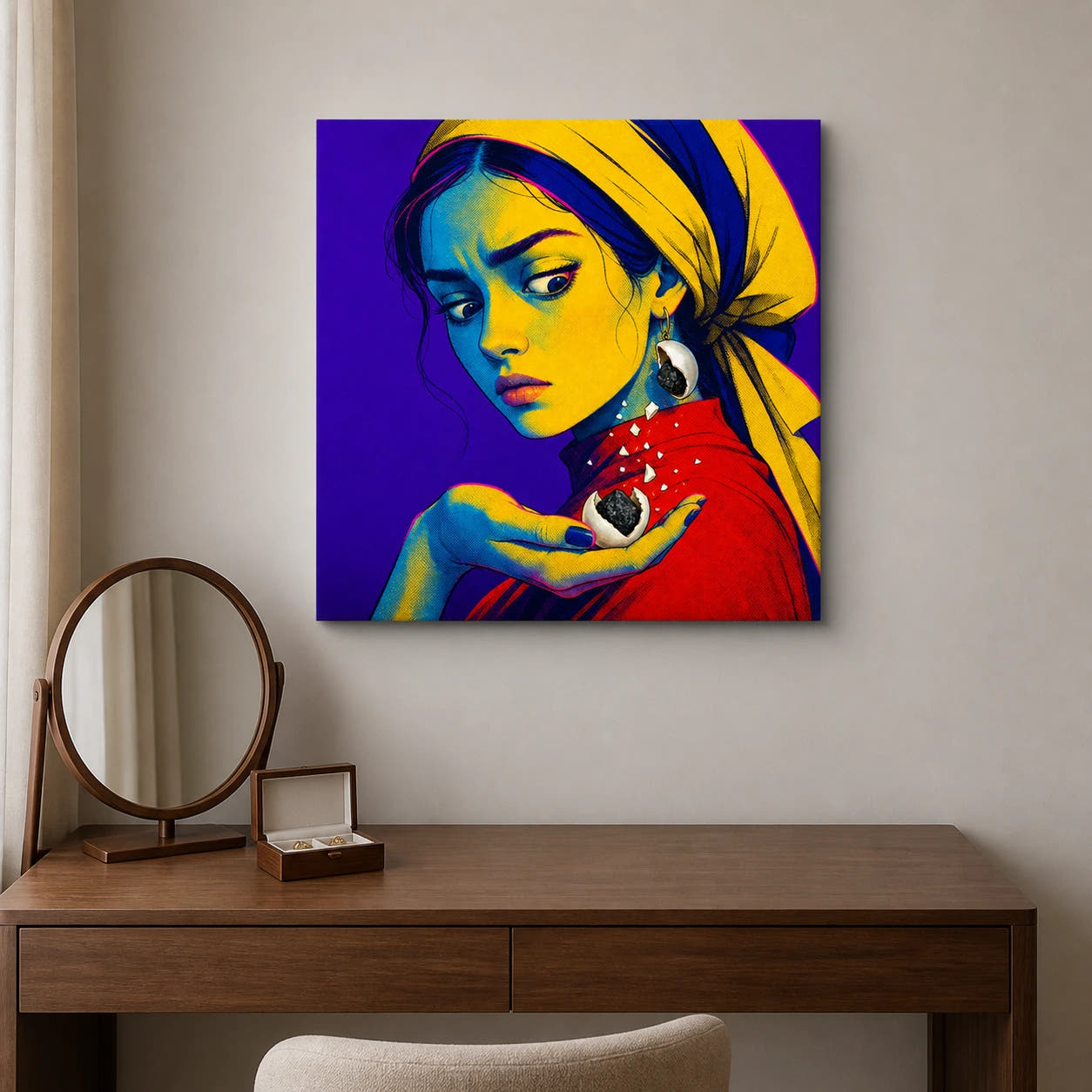 Girl with a Pearl Earring — Broken Prestige Canvas - Lifestyle
