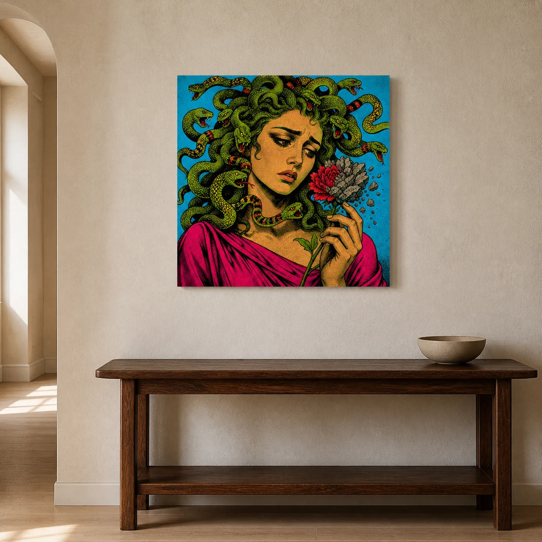Medusa — Stone Flower Canvas - Lifestyle