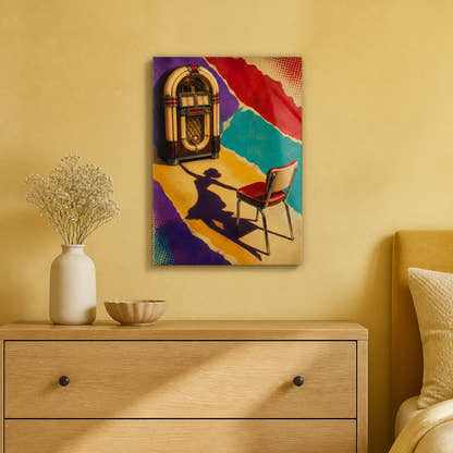 The Chair Remembers acrylic print in a bedroom