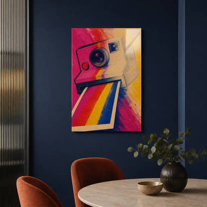 A Path Develops acrylic print in a dining nook