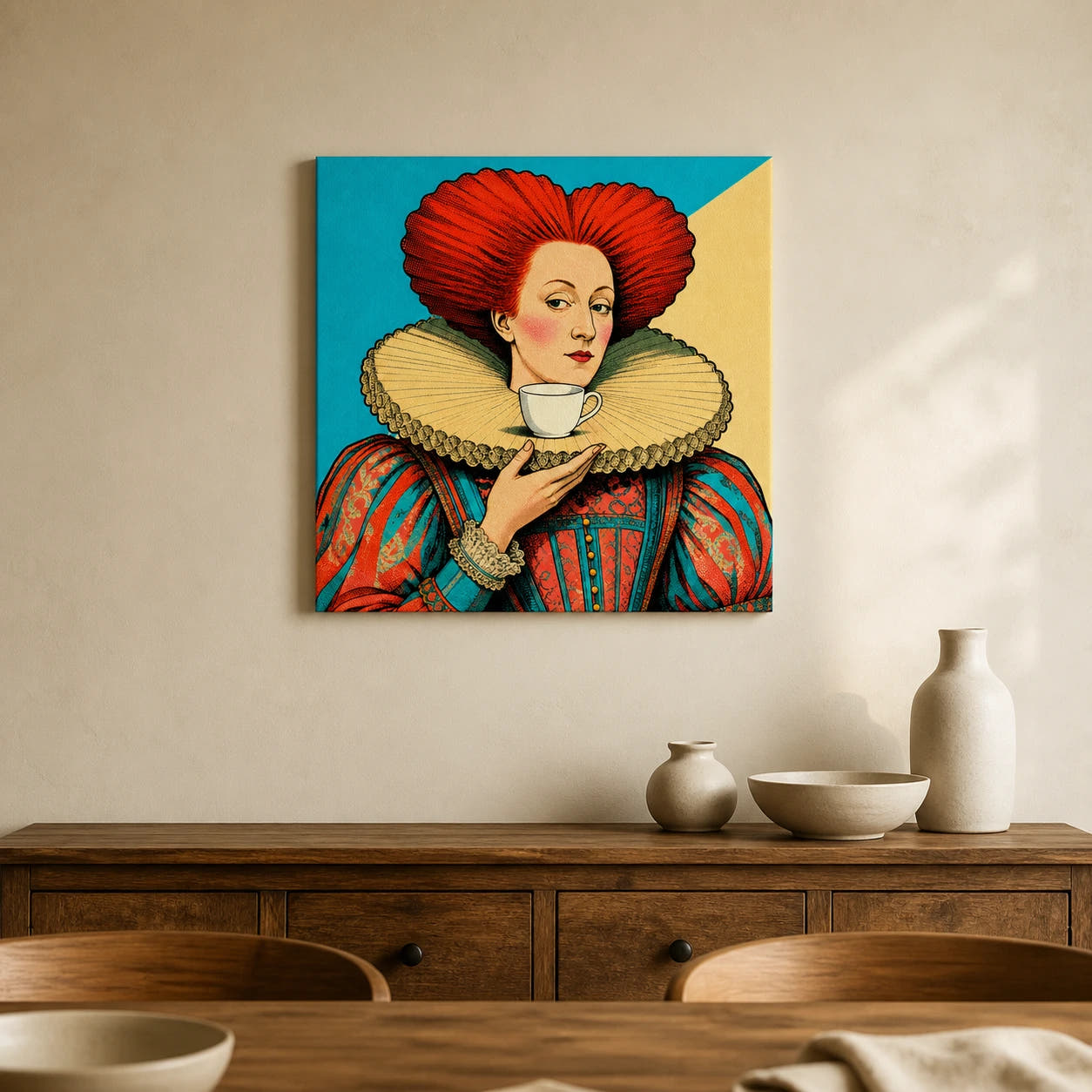 Elizabeth I — Ruff as Saucer Canvas - Lifestyle
