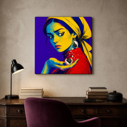 Girl with a Pearl Earring — Broken Prestige Canvas - Lifestyle