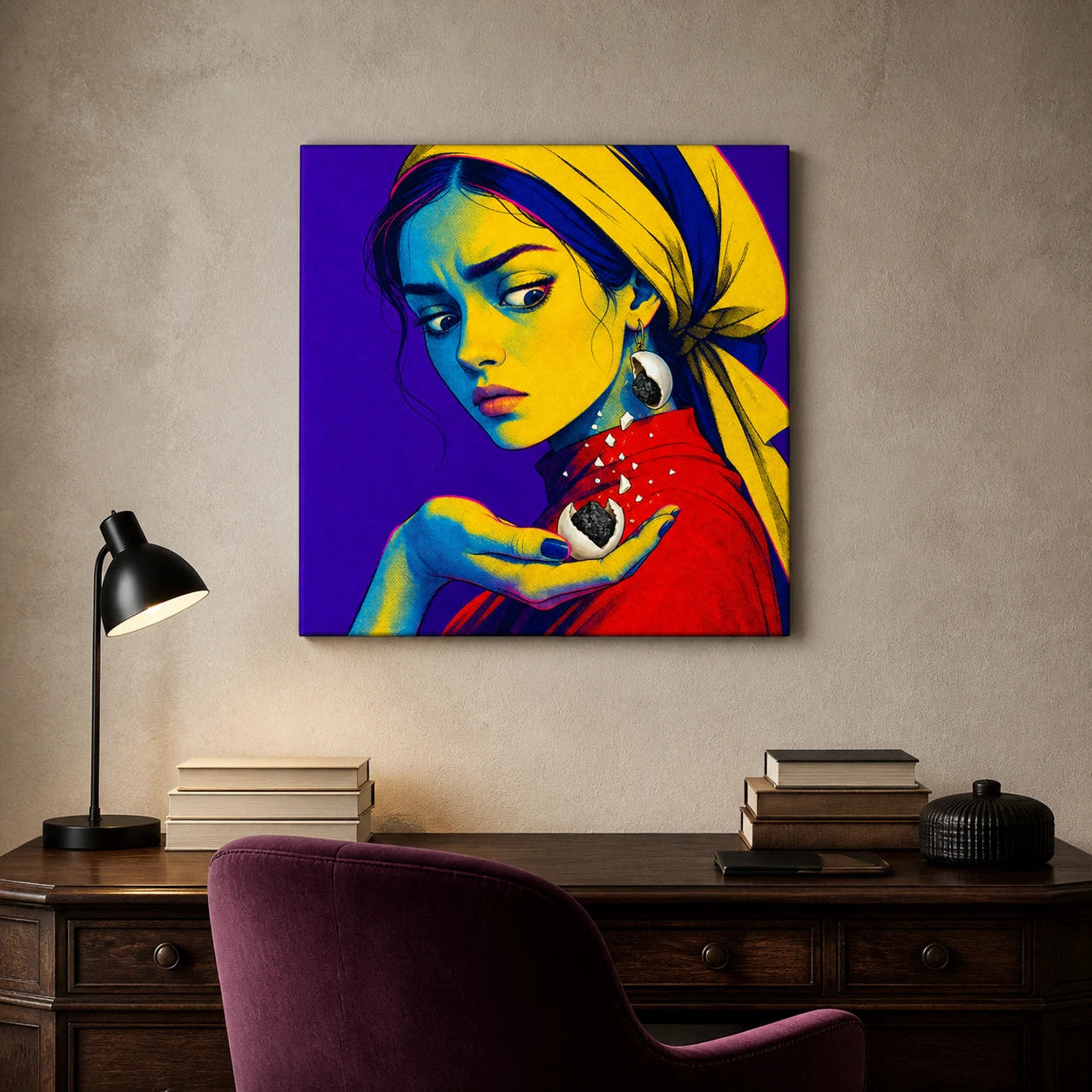 Girl with a Pearl Earring — Broken Prestige Canvas - Lifestyle