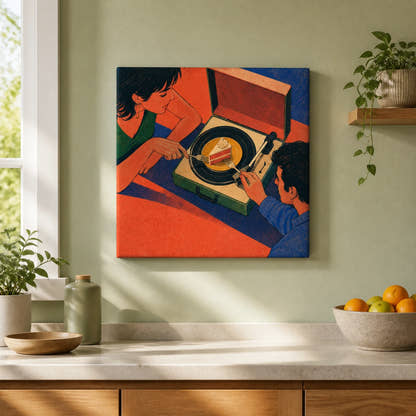 The Last Slice Canvas - Kitchen Green