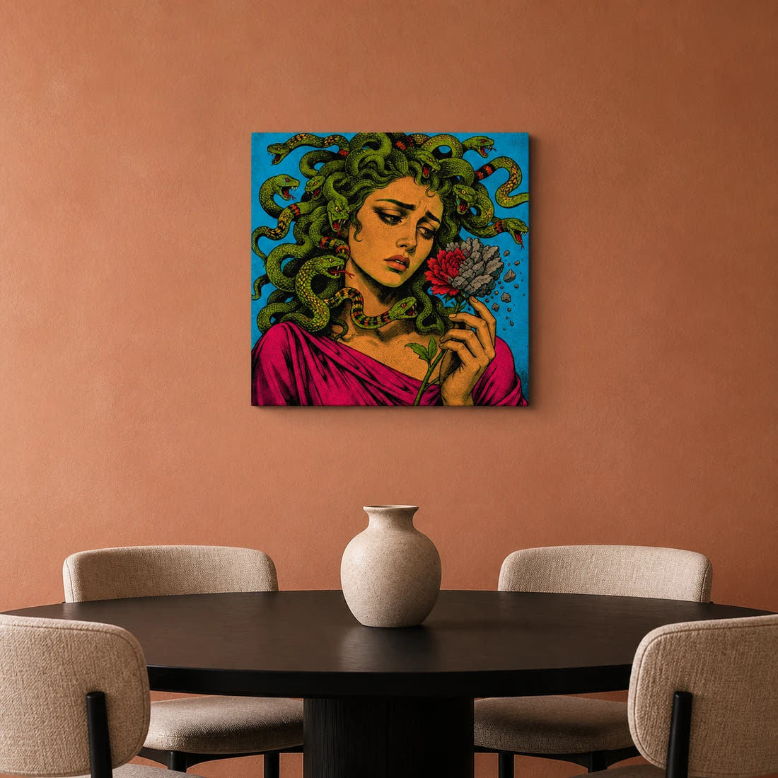 Medusa — Stone Flower Canvas - Lifestyle
