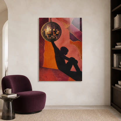 After The Party acrylic print in a reading room