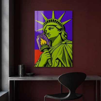 Statue of Liberty — Liberty Under Glass Acrylic Print - Lifestyle