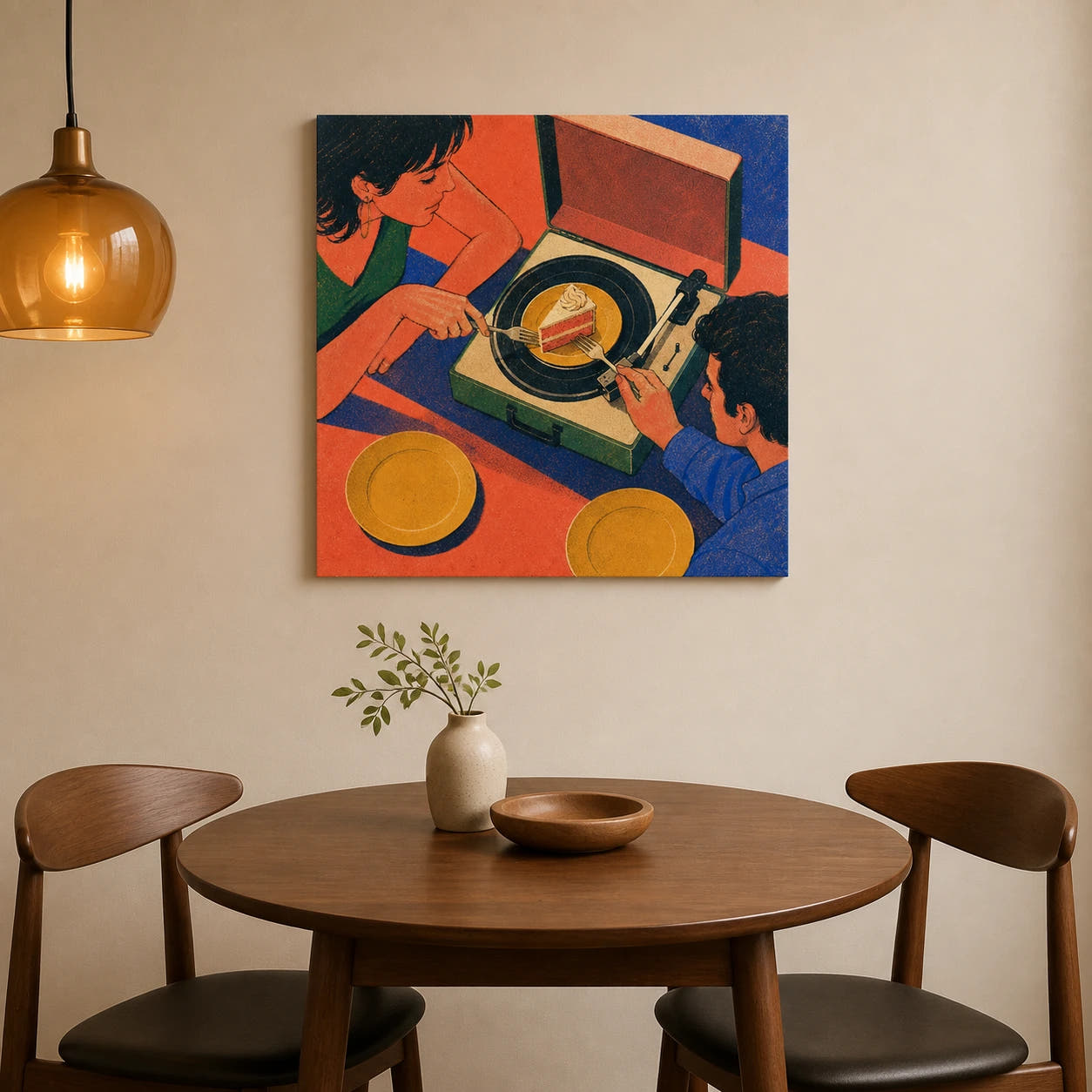 The Last Slice Canvas - Dining Area Neutral