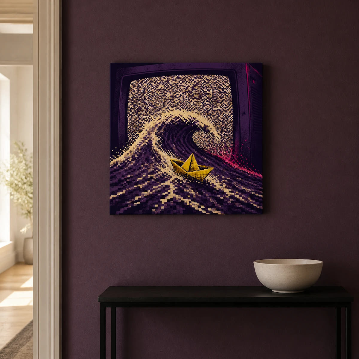 Static Sailor Canvas - Hallway Entry Plum