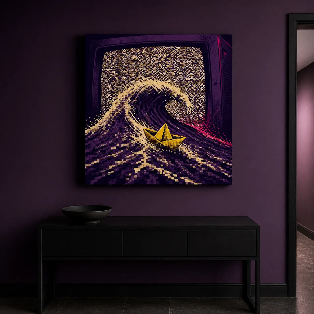 Static Sailor Canvas - Hallway Entry Console