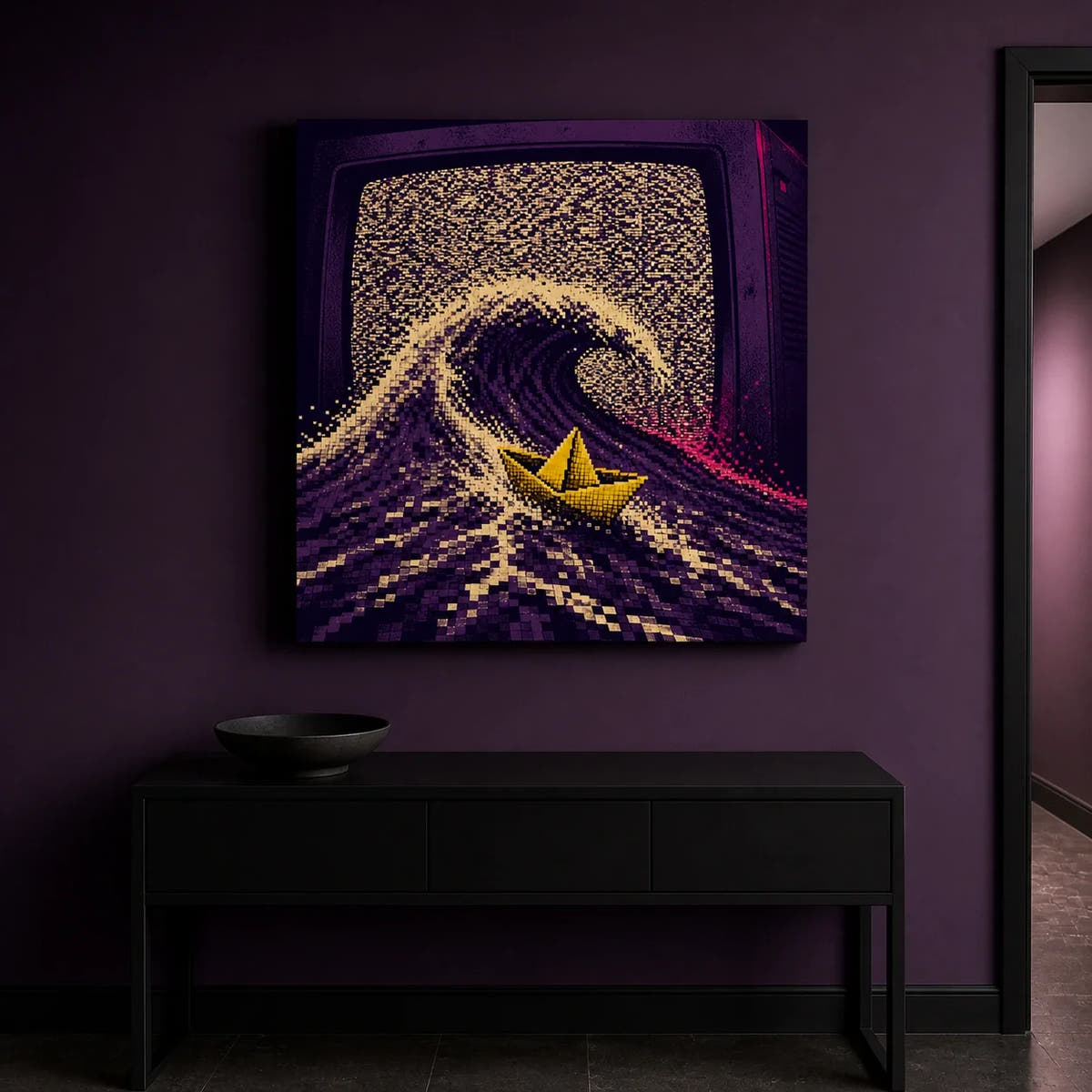 Static Sailor Canvas - Hallway Entry Console