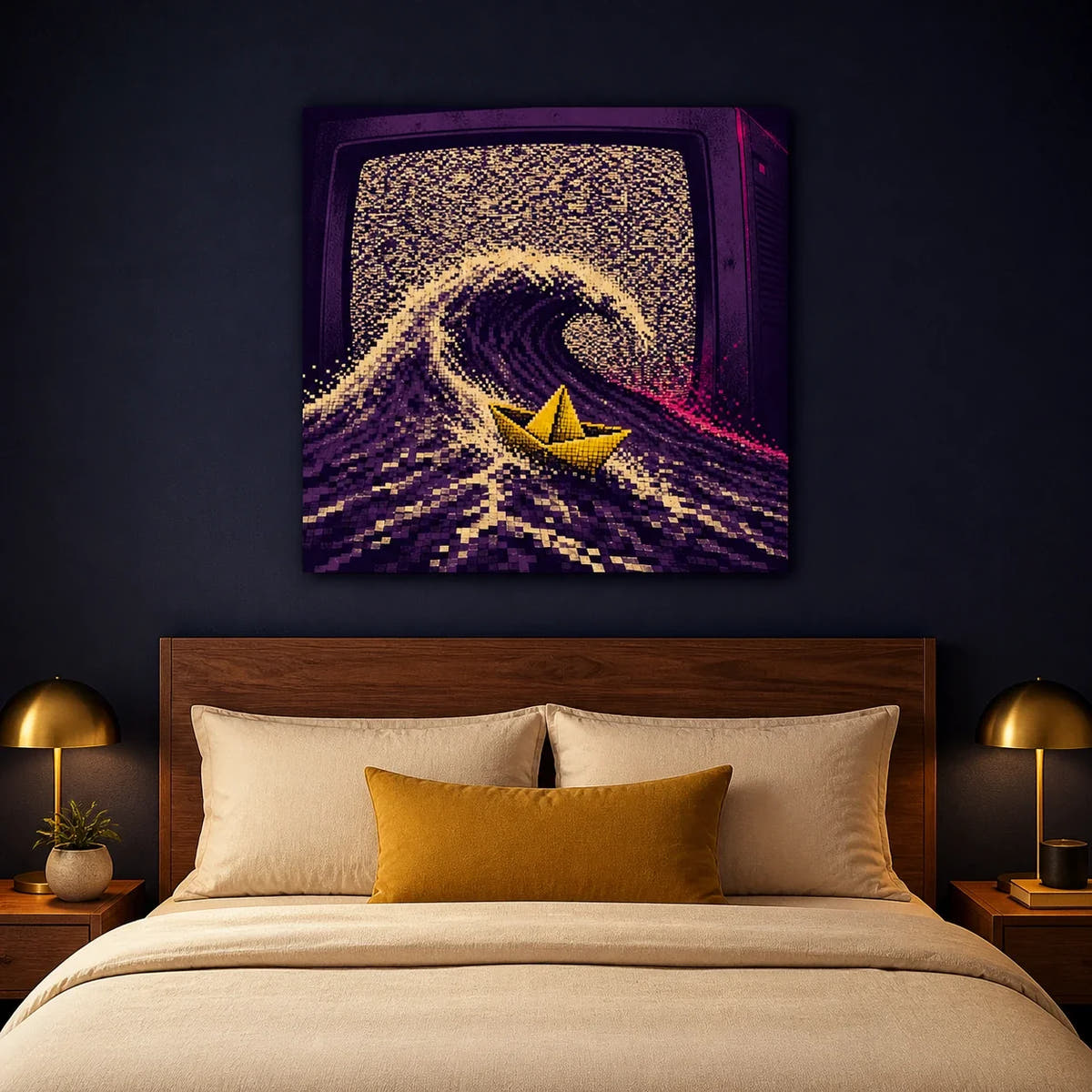 Static Sailor Canvas - Bedroom Evening