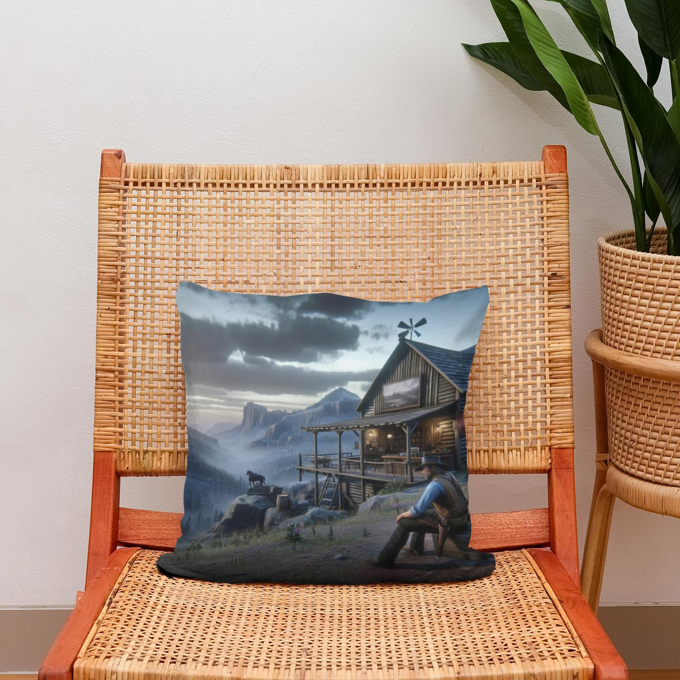 Mystic Horizon Cotton Cushion - Secondary Image 2