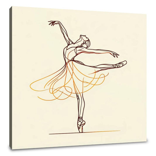 Ballet Dancer in Warm Colors Canvas - Main Image