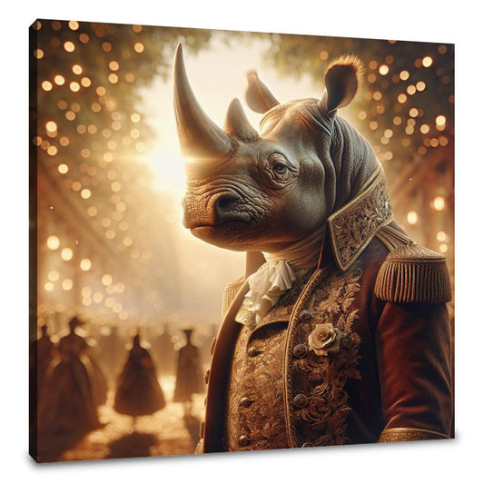 Regal Rhinoceros Royalty Canvas - Main Image
