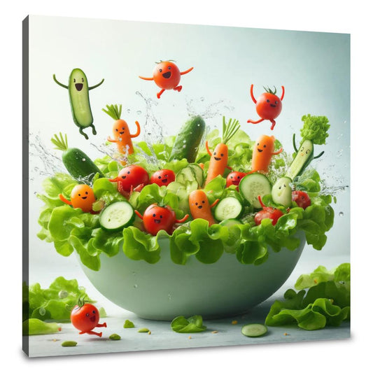 Salad Bowl Swim Party Canvas - Main Image