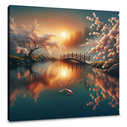 Dawn Koi Pond Serenity Canvas - Main Image
